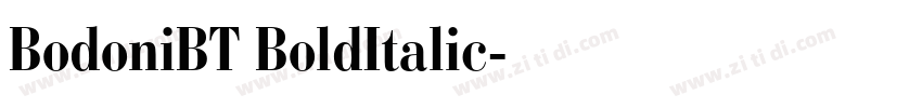 BodoniBT BoldItalic字体转换